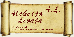 Aleksija Livaja vizit kartica